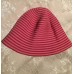BETMAR NEW YORK Pink Cranberry Stripe 100% Cotton Cloche Bucket 's Hat  eb-76333333